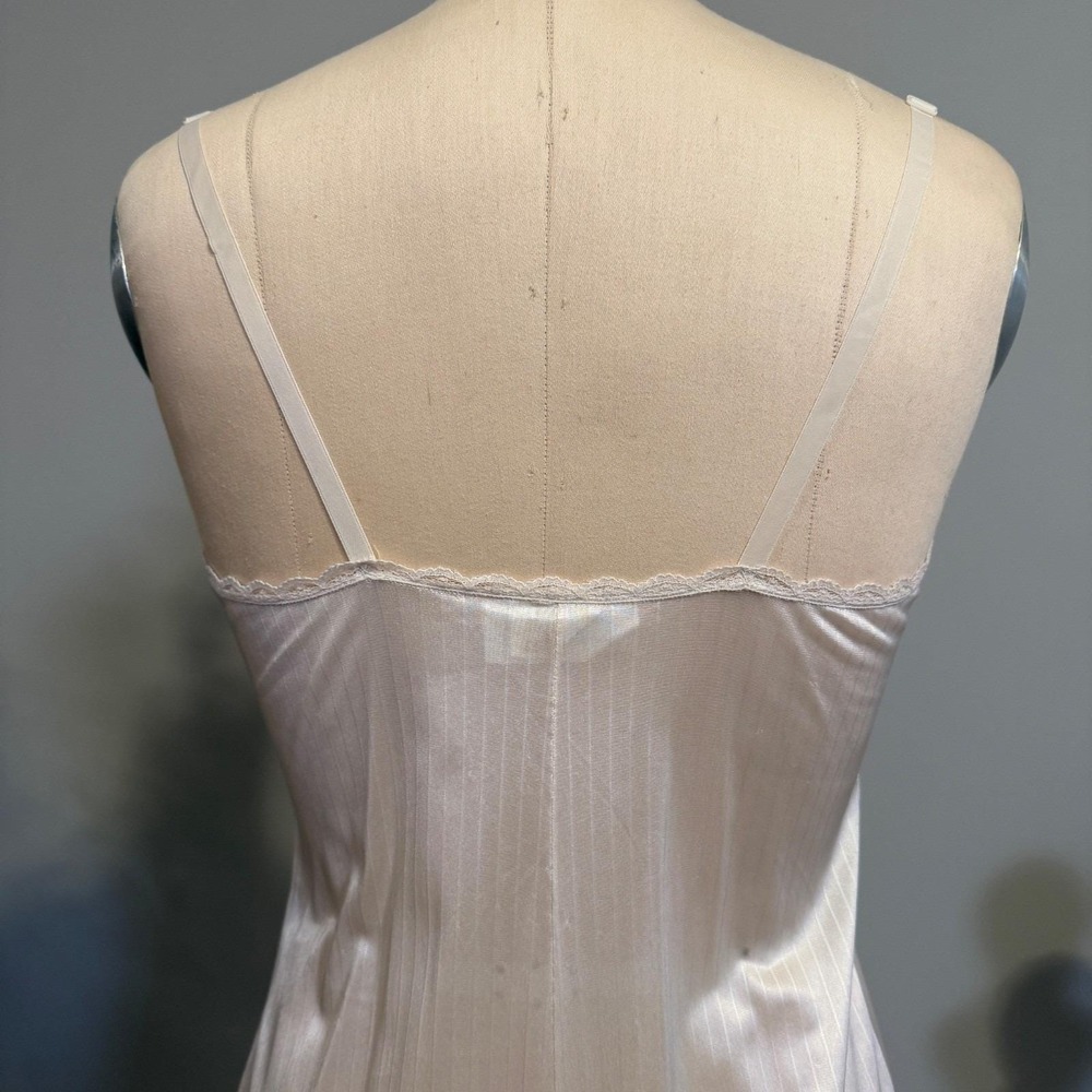 Elizabeth Gordon Vintage Nightgown Slip Ivory Nylon Lace Small Minimal - Picture 10 of 15